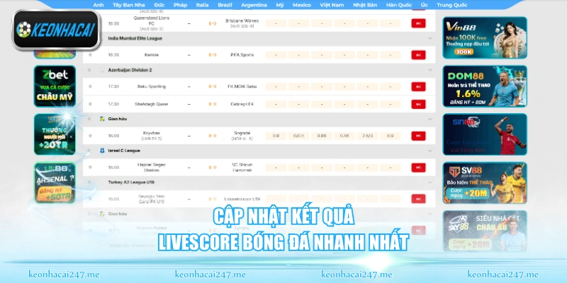 Livescore - Theo Dõi Tỷ Số Trực Tiếp Bóng Đá Mới Nhất 25 Cập nhật kết quả livescore bóng đá nhanh nhất