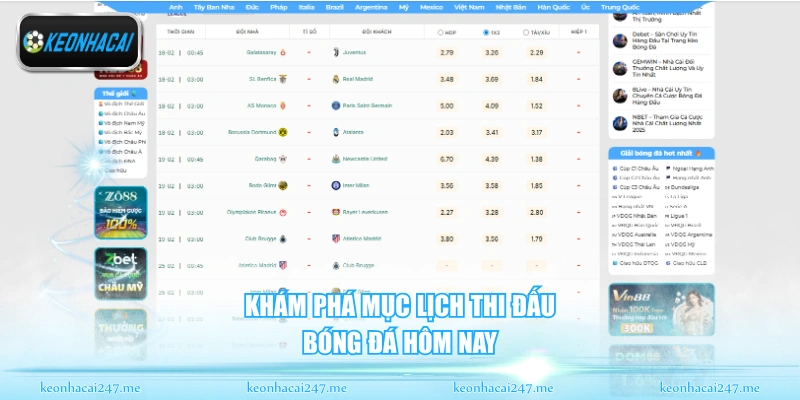 Lịch Thi Đấu - Cập Nhật Giờ Bóng Lăn Nhanh Chóng Nhất 26 Khám phá mục lịch thi đấu bóng đá hôm nay